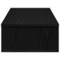 Preview: Wandregal mit Schubladen Schwarz 80x31x17 cm Holzwerkstoff