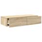 Preview: Wandregal mit Schubladen Sonoma-Eiche 80x33x17 cm Holzwerkstoff