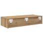Preview: Wandregal mit Schubladen Artisan-Eiche 80x33x17cm Holzwerkstoff