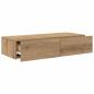 Preview: Wandregal mit Schubladen Artisan-Eiche 80x33x17cm Holzwerkstoff
