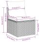 Preview: 6-tlg. Garten-Sofagarnitur mit Kissen Schwarz Poly Rattan