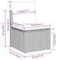 Preview: 6-tlg. Garten-Sofagarnitur mit Kissen Hellgrau Poly Rattan