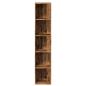 Preview: Eckregal Altholz-Optik 33x33x165 cm Holzwerkstoff