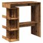 Preview: Bartisch mit Regal Altholz-Optik 100x48x101,5 cm