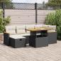 Preview: ARDEBO.de - 8-tlg. Garten-Sofagarnitur mit Kissen Schwarz Poly Rattan