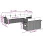 Preview: 7-tlg. Garten-Sofagarnitur mit Kissen Hellgrau Poly Rattan