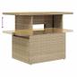 Preview: 9-tlg. Garten-Sofagarnitur mit Kissen Beige Poly Rattan Akazie