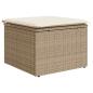 Preview: 7-tlg. Garten-Sofagarnitur mit Kissen Beige Poly Rattan Akazie
