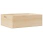 Preview: Holzkiste mit Griffen 40x30x13 cm Massivholz Kiefer