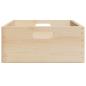 Preview: Holzkiste mit Griffen 40x30x13 cm Massivholz Kiefer