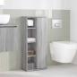 Preview: Badezimmerschrank mit Rollenhalter Grau Sonoma 39x22x90 cm