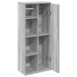 Preview: Badezimmerschrank mit Rollenhalter Grau Sonoma 39x22x90 cm
