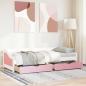 Preview: Tagesbett mit 2 Schubladen ohne Matratze Weiß Rosa 90x200cm