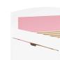 Preview: Tagesbett mit 5 Schubladen ohne Matratze Weiß Rosa 90x200cm