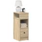 Preview: ARDEBO.de - Nachttisch mit Schublade Sonoma-Eiche 25x31x66 cm