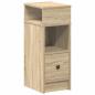 Preview: Nachttisch mit Schublade Sonoma-Eiche 25x31x66 cm