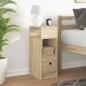 Preview: Nachttisch mit Schublade Sonoma-Eiche 25x31x66 cm