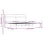 Preview: Metallbett ohne Matratze Braun Eichen-Optik 183x213 cm