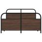 Preview: Metallbett ohne Matratze Braun Eichen-Optik 140x200 cm