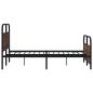 Preview: Metallbett ohne Matratze Braun Eichen-Optik 140x200 cm