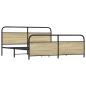 Preview: Metallbett ohne Matratze Sonoma-Eiche 200x200 cm