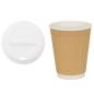 Preview: ARDEBO.de - Pappbecher mit Deckeln 1000 Stk. 16oz 400ml
