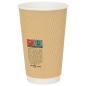 Preview: Pappbecher mit Deckeln 1000 Stk. 16oz 400ml