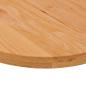 Preview: Tischplatte Hellbraun 80x40x4 cm Massivholz Eiche Oval
