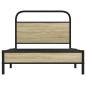 Preview: Bettgestell ohne Matratze 90x200 cm Sonoma-Eiche Holzwerkstoff