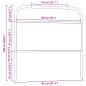 Preview: Kopfteil Räuchereiche 90 cm Stahl und Holzwerkstoff