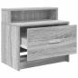 Preview: Nachttische mit Schublade 2 Stk. Grau Sonoma 51x31x47 cm