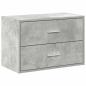 Preview: Schrank mit 2 Schubladen Betongrau 60x31x40 cm Holzwerkstoff