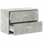 Preview: Schrank mit 2 Schubladen Betongrau 60x31x40 cm Holzwerkstoff