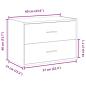 Preview: Schrank mit 2 Schubladen Betongrau 60x31x40 cm Holzwerkstoff