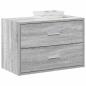 Preview: ARDEBO.de - Schrank mit 2 Schubladen Grau Sonoma 60x31x40 cm Holzwerkstoff