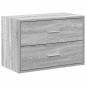 Preview: Schrank mit 2 Schubladen Grau Sonoma 60x31x40 cm Holzwerkstoff