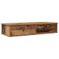 Preview: ARDEBO.de - Wandregal mit Schubladen Altholz-Optik 100x37,5x19 cm