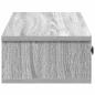 Preview: Wandregal mit Schubladen Grau Sonoma 100x37,5x19 cm