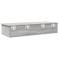 Preview: Wandregal mit Schubladen Grau Sonoma 100x37,5x19 cm