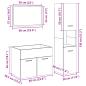 Preview: 3-tlg. Badmöbel-Set Sonoma-Eiche Holzwerkstoff