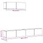 Preview: 3-tlg. TV-Schrank-Set Wandmontage Altholz-Optik Holzwerkstoff