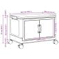 Preview: Aufbewahrungsbox mit Rädern Stapelbar 28 L 48x29,5x33 cm
