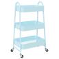 Preview: Aufbewahrungswagen 3 Etagen Blau 42x41,5x77 cm Stahl