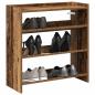 Preview: ARDEBO.de - Schuhregal Altholz-Optik 60x25x62 cm Holzwerkstoff