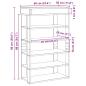 Preview: Schuhregal Schwarz 60x30x98 cm Holzwerkstoff
