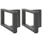 Preview: ARDEBO.de - Couchtischbeine T-Form 2 Stk. Anthrazit 40x25x(30-31) cm Stahl