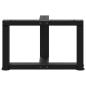 Preview: ARDEBO.de - Couchtischbeine T-Form 2 Stk. Schwarz 40x25x(30-31) cm Stahl