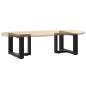 Preview: Couchtischbeine T-Form 2 Stk. Schwarz 40x25x(30-31) cm Stahl