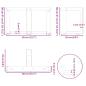 Preview: Couchtischbeine T-Form 2 Stk. Schwarz 40x25x(30-31) cm Stahl