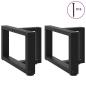 Preview: Couchtischbeine T-Form 2 Stk. Schwarz 40x25x(30-31) cm Stahl